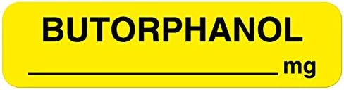 Anesthesia Label, Butorphanol mg, 1-1/4" x 5/16"