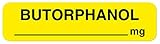 Anesthesia Label, Butorphanol mg, 1-1/4" x 5/16"