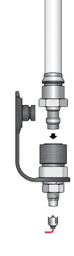 Checkers Industrial Safety Products Flagstaff FS12 Safety Flag with Light, Male Quick Disconnect Base, 12