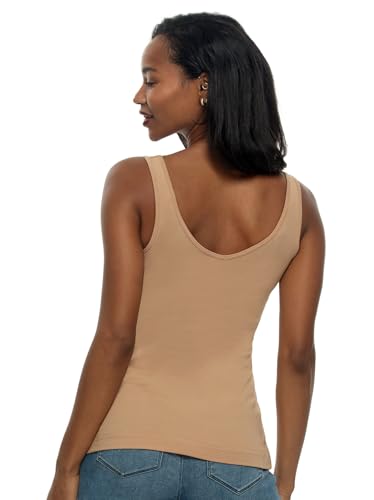 Image of Felina Reversible Cotton Womens Tank Top | 4-Pack