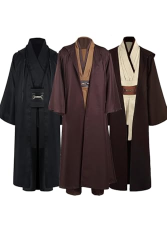 Adult Mens Costume Robe Cosplay Halloween Cloak Tunic Belt Set