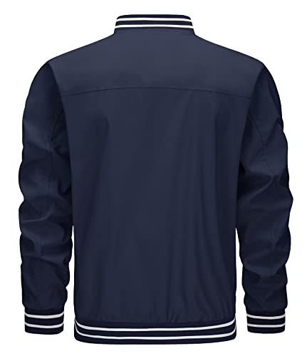 Kefitevd Mens Lightweight Jackets Bomber Jacket Men Casual Military Windbreaker Varsity Baseball Jacket Softshell Jackets Windproof Jackets #TOP1
