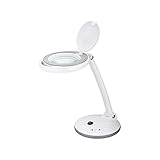 Standlupe mit LED Beleuchtung & 100 mm Lupendurchmesser für eine optimale Ausleuchtung des Arbeitsbereich