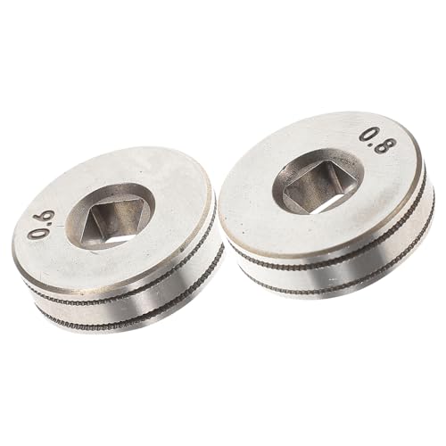 HONMEET 2 Galets d'Entraînement de Fil 06/08 MM pour Poste à Souder Mig Rouleaux en Acier Robustes Compatibles Alimentation Fil Soudage Accessoires de...