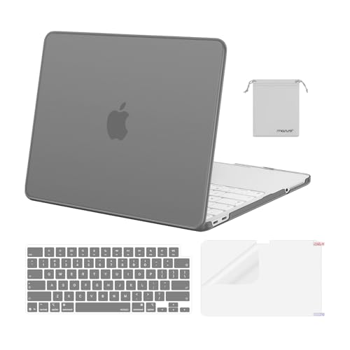 Image of MOSISO Compatible with MacBook Neo Case 13 inch 2026 Release Model A3404 with A18 Pro Chip, 4 in 1 Kit Precision Fit Crack & Scratch Resistant Protective Hard Shell Case Cover, Gray