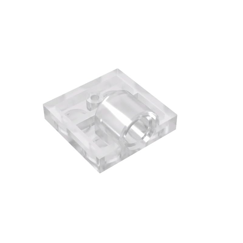 GDS-848 Platte Spezial 2x2 mit 1 Stiftloch (komplette untere Rippe),10 Stück,kompatibel mit Lego 2444 10247,MOC-Komponenten für große Bausteinmarken,Farbe:Volltransparent/Klar 40