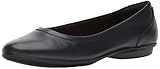 Ortholite Fußbett Clarks Damen Gracelin Mara Flat, Schwarz (Schwarz glatt), 39 EU