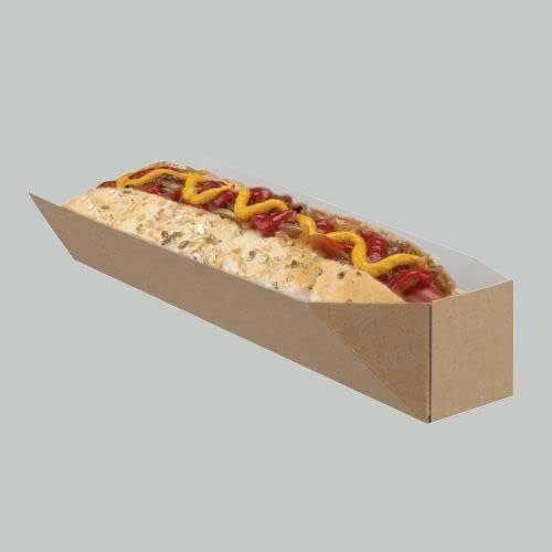 LGT Disposable Takeaway BBQ Cardboard HOT DOG Sausage Roll Sub Sandwich