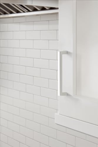 Image of Amerock | Cabinet Pull | Polished Chrome | 5-1 /16 inch (128 mm) Center-to-Center | Monument | 1 Pack | Drawer Pull | Drawer Handle | Cabinet Hardware