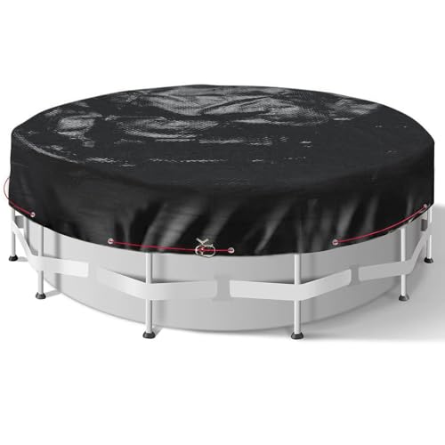 Bâche d'hiver pour piscine Ø 500-550 cm, bâche d'hiver en polyéthylène de 200 g/m², bâche ronde pour l'été et l'hiver, Ø 610 cm