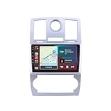 Lecteur Multimédia GPS Radio pour Chrysler Aspen 300C 2004 2008 Apple Car Play & Android Auto, Mises à Jour OTA, Mirror Link, Bluetooth 5.0, Commande Vocale, 8 Nuclear 8G+256G