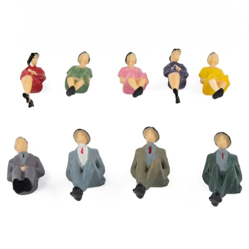 50 Figuras plásticas sentadas escala 1:32 multicolor miniatura 4
