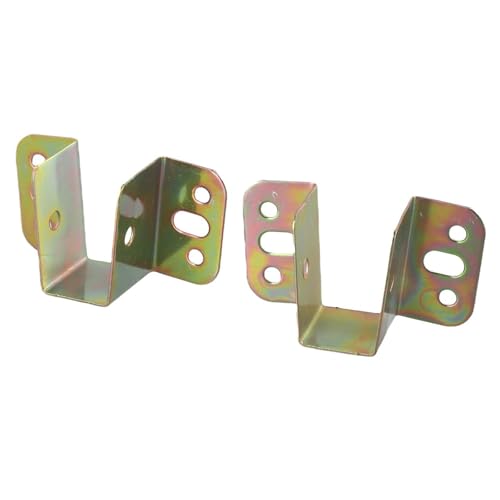 MoSundi Soportes de conexión de cama en forma de U, soporte central para marco de cama, acero inoxidable, opciones de clip de 40 mm/30 mm/20 mm, paquete de 2