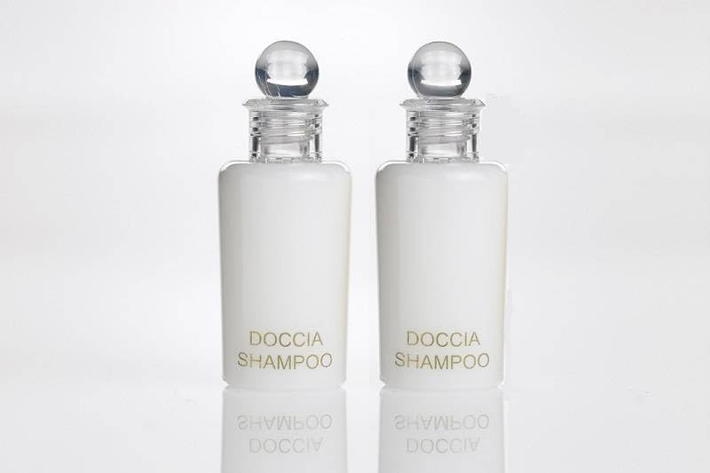 Bagnodoccia Shampoo gel Flacone da 30 ml Confezione da 100 pezzi Monodose di Colore Bianco Dalia Linea Cortesia Hotel B&B Spa Centri Benssere