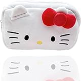 ROFOLO Cute Kitty Cosmetic Bag, Cartoon Makeup Bag for Girls, Kawaii Anime Cartoon Capacity bag case for women