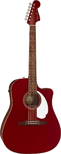 Fender Redondo Player WN Candy Apple Red – Guitare Acoustique - Les Beatles, Paul McCartney, John Lennon, RIngo Starr, George Harrison Fender Redondo Player WN Candy Apple Red - Guitare Acoustique – Image 6