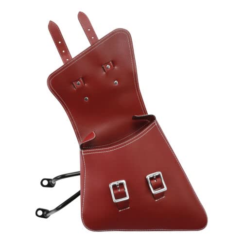 Alforjas impermeables rojas TCMT para Harley Sportster 883 y 1200 2007-2020 en cuero PU miniatura 3