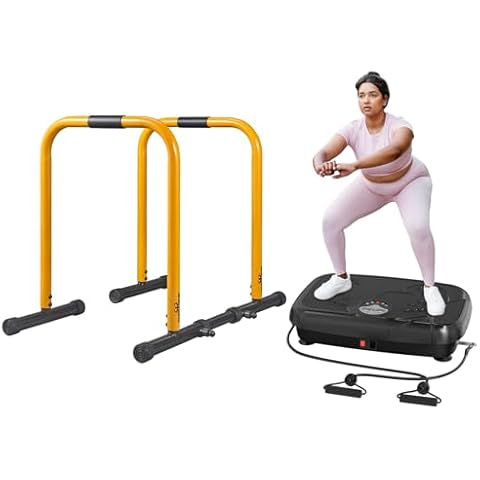 Relife Vibration Plate Exercise Machine Dip Bar Full Body Shaker Workout Cover