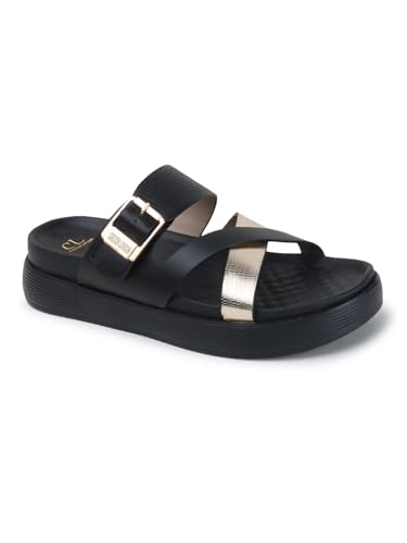 Image of Carlton London Women Comfortable Sandal With Buckle Details