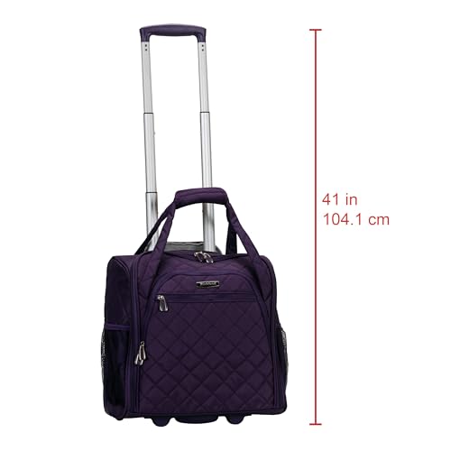 Rockland Melrose Upright Wheeled Underseater Carry-on Luggage