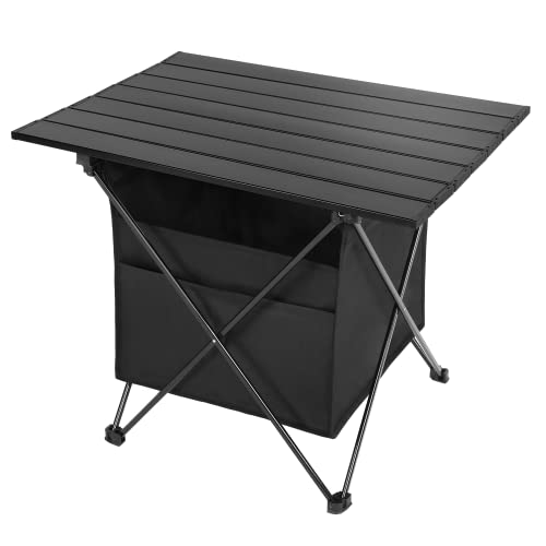 YSSOA-Portable-Folding-Aluminum-Alloy-Table-with-High-Capacity-Storage-and-Carry-Bag-for-Camping-Traveling-Hiking-Fishing-Beach-BBQ-Small-Black