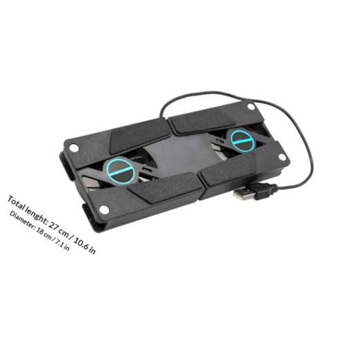 2 piezas base refrigerante para laptop con doble ventilador USB miniatura 2