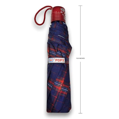 Image of 3Fold Cherry Check Print | 1m wide coverage | U.V. Block Silver Coating | WPWR coating - QuickDry | 27cm (closed length) | Collection3