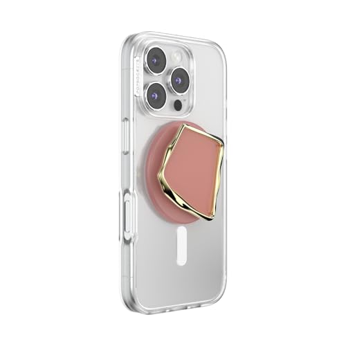 Image of PopSockets Phone Grip for MagSafe with Kickstand, Magnetic Stand, Swappable Top, Secure Hold for iPhone MagSafe Cases, Phone & Tablet Grip - Enamel Clay Cut