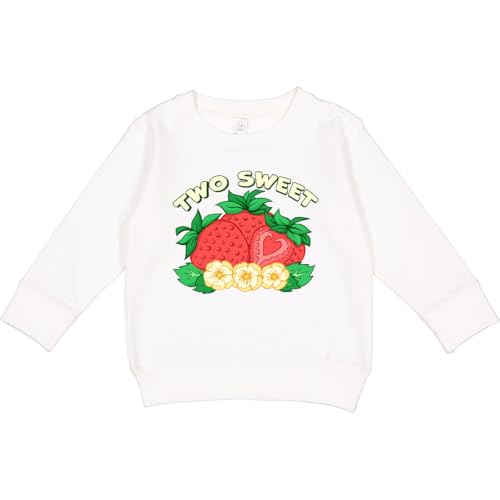 inktastic 2 Sweet Strawberries Toddler Sweatshirt 5-6 White 43c0c