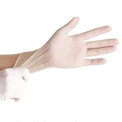 100pcs Vinyl Gloves Disposable PVC Gloves, L Size