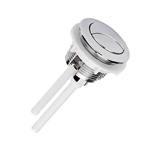 Bouton poussoir chasse d'eau de 38MM,universel double bouton de chasse d'eau à tête ronde pompe haute pression pour salle de bain bouton poussoir wc,toilettes, réservoir d'eau (argent 1)