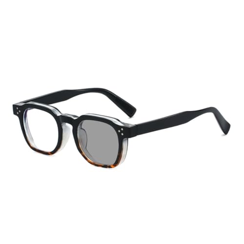 Lunettes carrées polygonales transparentes MUTYNE à charnières robustes