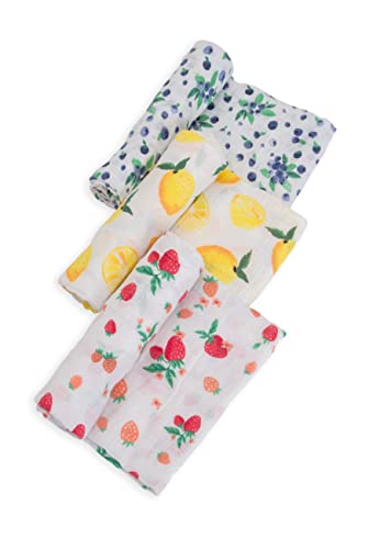 Image of Little Unicorn Premium Muslin Swaddle Blanket 3 Pack | for swaddling, Play, Nursing & More | Giftable Set of 3 (Holiday Haul)