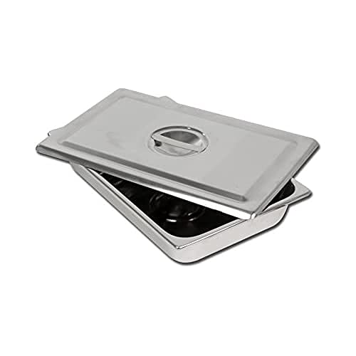 GIMA 26607 S/S Instrumententablar mit Deckel, 306 mm x 196 mm x 50 mm