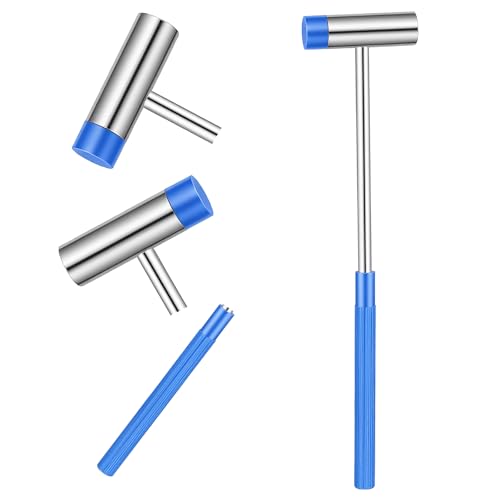 Mabor Mały młotek z podwójną głowicą, lekki mini młotek, 16,8 cm plastikowy i metalowy młotek do biżuterii, do rękodzieła, zegarków, strojenia, materiałów do obróbki drewna, niebieski