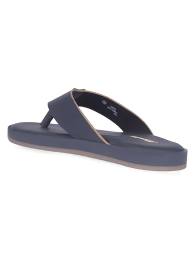 Image of Bata 8719 CHAD: Men's Blue Formal Thong Slip-On Slippers for Stylish Comfort