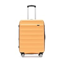 Anti-scratch ABS Hardside Yellow luggage 20inch Carry-On Lightweight Spinner Suitcase