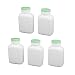 FIYA New Lon0167 250ml HDPE Featured Plastic Rectangle Shaped reliable efficacy Laboratory Experiment Bottle White 5pcs(id:92a 27 fd 6c3)