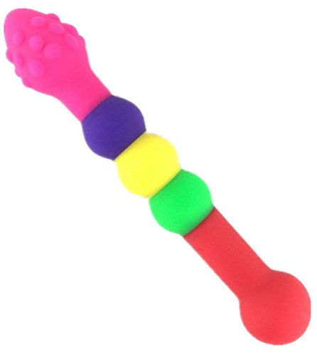 Double Rainbow Gay Massage Art Adult Toys Sexual Wellness Sex Silica Gel Silicone Wand Anus Anal Plug