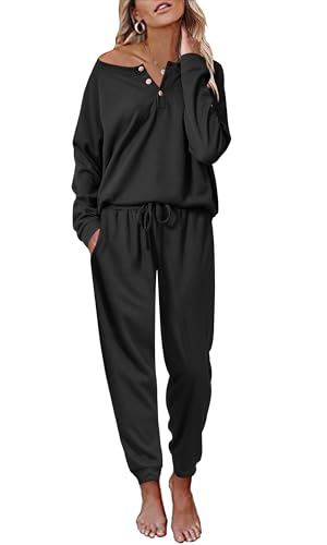 Ekouaer Sleepwear Women's Long Sleeve Pajamas with...