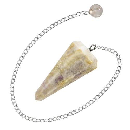 Image of Hackmanite Pendulum Dowsing Tool - Natural Crystal Pendulum for Spiritual Guidance - Premium Dowser Pendulum for Accurate Divination and Energy Healing - Perfect for Energy Healing and Chakra Balancing - Handcrafted with Precision and Elegance