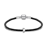 Charms Bead Armband und 3 charm Anhänger Starter Set Angebot Zirkonia Murano glas bettel Pandor style kompatibel Schmuck Rosegold 21cm