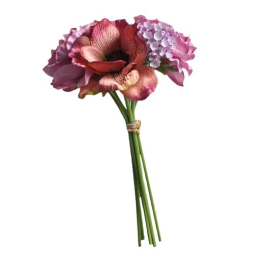Amosfun 1 Ramo De Peonias Artificiales Selecciones De Arreglos Preservar El Ramo De Novia Paquetes De Peonías De Simulación Ramo De Novia Falso Flores Planta Oficina Tela De Seda
