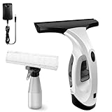 Cordless Window Vac, Handheld Vacuum Cleaner Cordless Rechargeable Power Kit, Electric Squeegee Window Streak-Free Cleaning, Drip & Streak Free Glass Cleaning, 30 Minute Runtime, 150 ml Water Tank