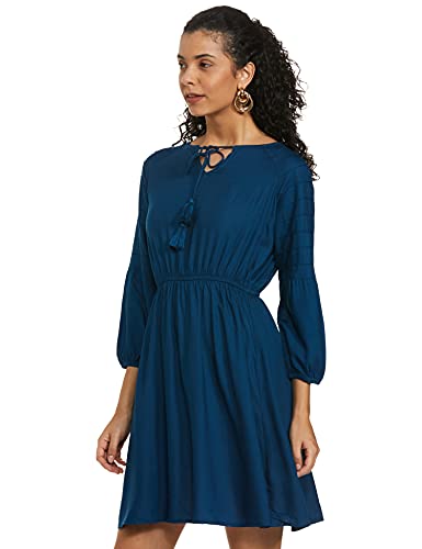 Image of EASYBUY Women's Crepe A-Line below The Knee Casual Dress