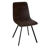 Paris Prix Chaise Matelassée Clark 85cm Marron