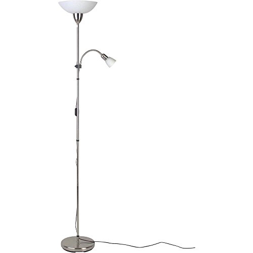 Lampadaire à éclairage indirect avec lampe de lecture Brilliant Darlington 27161/13 E27 Puissance: 60 W