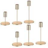 6 portacandele in metallo dorato, vintage per matrimoni e decorazioni da tavolo...
