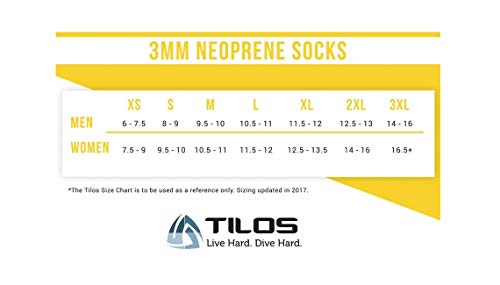 Tilos 3mm Tall Neoprene Socks - Hypoallergenic, Non-Slip, Durable Water Socks for Diving, Snorkeling, Water Aerobics & More (XX-Large, Digital Green)