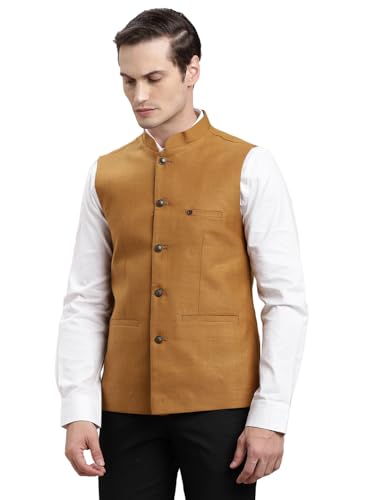 Image of Turtle Men Polycotton Solid Formal Nehru Jacket||Men's Ethnic Jacket